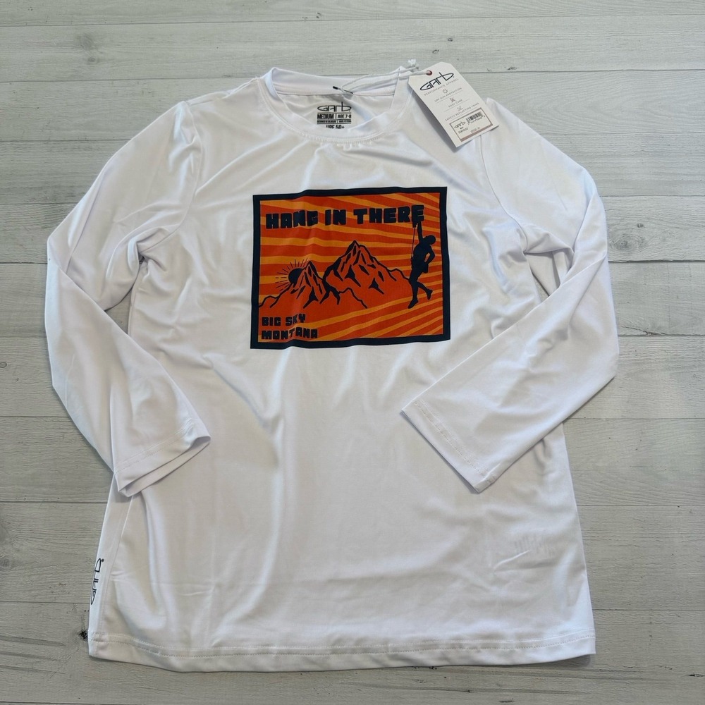 Garb kids hang in there big sky Montana long sleeve shirt 7/8 NEW